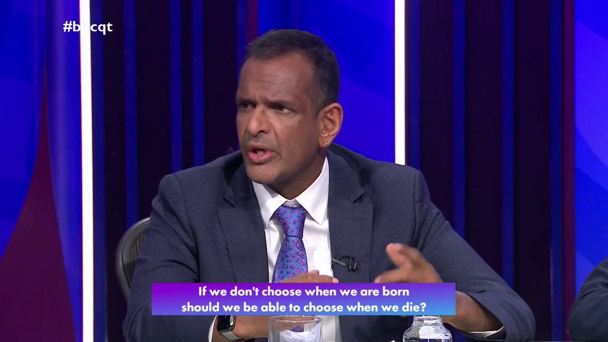 “I should be in favour of this bill but I can’t quite manage it” Anand Menon doesn’t support the assisted dying bill, saying palliative care in the UK is “rubbish” and he doesn’t want people making the choice on that basis #bbcqt