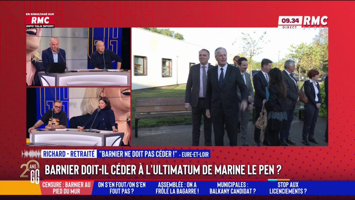 🏛️ Michel Barnier doit-il céder à l’ultimatum de Marine Le Pen ? 📞 Richard : "Je suis de gauche, la dernière fois, j'ai voté Marine Le Pen... La France va mal car il y a trop d'aides pour les gens qui ne veulent pas travailler !" #GGRMC