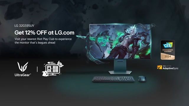 Come to your local #RiotPlayClub and play #LeagueofLegends like a Ruined King on #UltraGear monitors, featuring OLED quality and up to 480Hz refresh rates. You’ll even find an exclusive discount code for our full range there. Learn more at