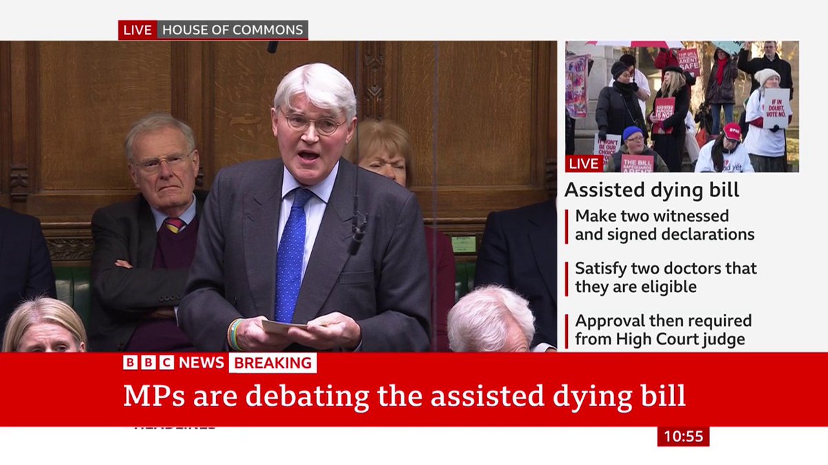"The status quo is cruel and dangerous... in this bill today there are a whole series of safeguards," Andrew Mitchell says The Conservative MP gives his backing to the assisted dying bill during the debate in the Commons Follow the debate live