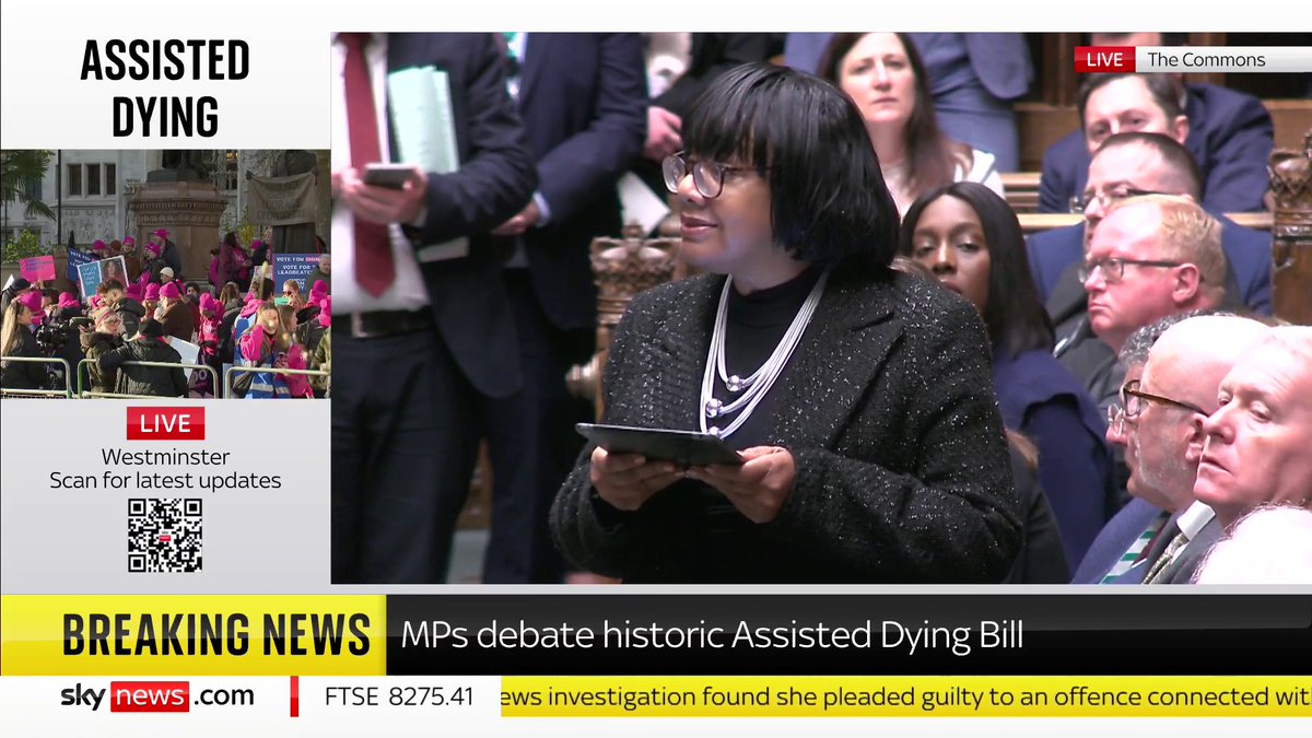 'I will not be voting for this bill'. Labour MP Diane Abbott tells MPs in the Commons why she won't be voting in favour of the assisted dying bill. Follow live updates | 📺 Sky 501, Virgin 602, Freeview 233 and YouTube