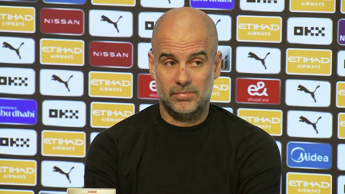 "It’s not realistic to think about the big targets. We need to focus on the next game" 🔍 Pep Guardiola is taking it game-by-game in the Premier League ahead of Manchester City's match against Liverpool 🔁