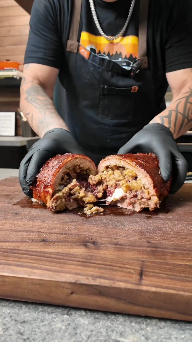 Level up your leftover game 🔥 This cheesy, bacon-wrapped fatty is the ultimate way to reinvent those Thanksgiving scraps. 🦃 #TraegerThanksgiving #TraegerRecipes #Traegerhood #TraegerGrills #Traeger