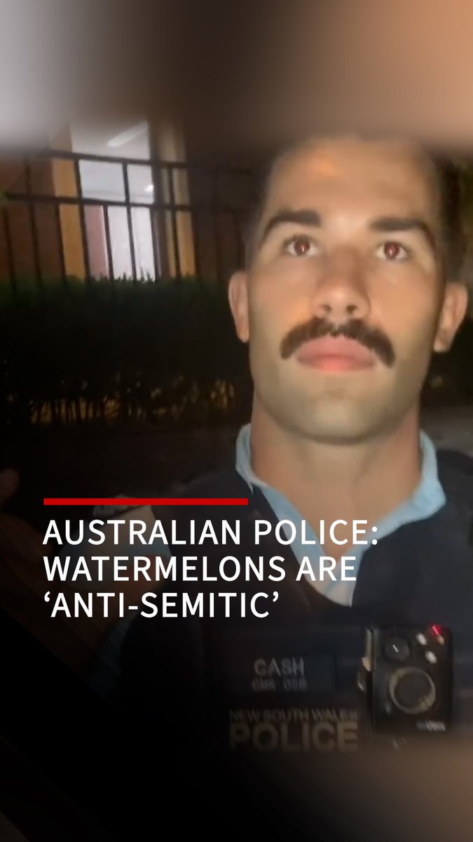 Australian police: Watermelons are ‘anti-Semitic’ Australian police stopped a man because his car had 'anti-Semitic' material on the window. When the driver queried what the anti-Semitic material was, the dejected-looking officer replied 'the small watermelon'. The incident is emblematic of how solidarity with Palestine is policed in countries like Australia, the US and Europe, where the individuals tasked with enforcing the law often have very little knowledge about Gaza, Palestine or Israel.