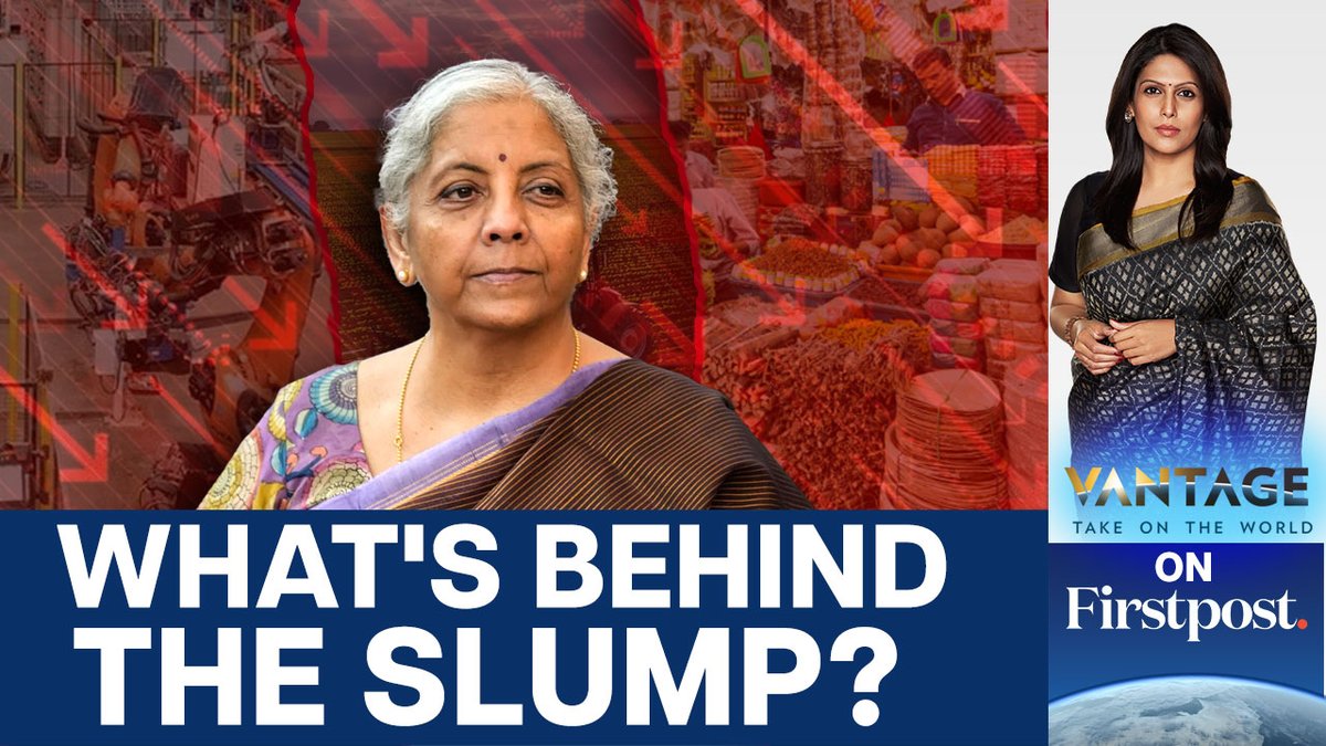 #VantageOnFirstpost: India’s GDP growth slows to 5.4%, a near two-year low, dragged by manufacturing. Yet, India outpaces China’s 4.6%, remaining the fastest-growing major economy. @Palkisu tells you more.