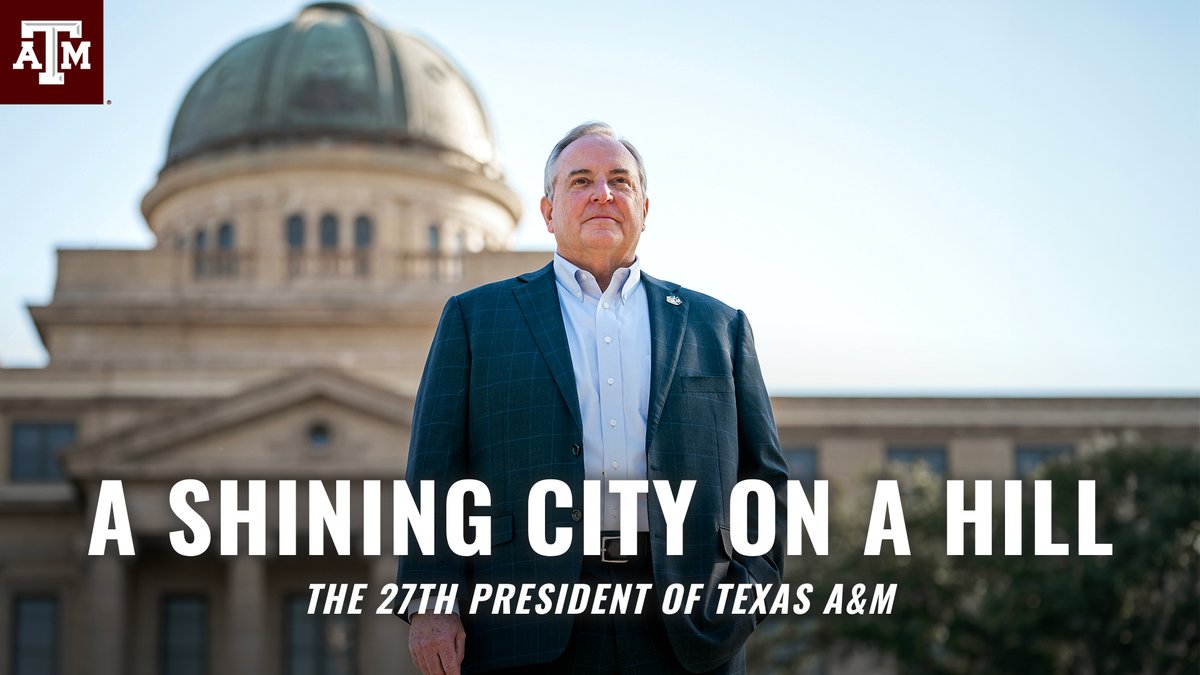 Aggies, what do pride, loyalty, and service mean to you? President Welsh reflects on his father’s vision of A&M as a ‘shining city on a hill.’ #AggieSpirit
