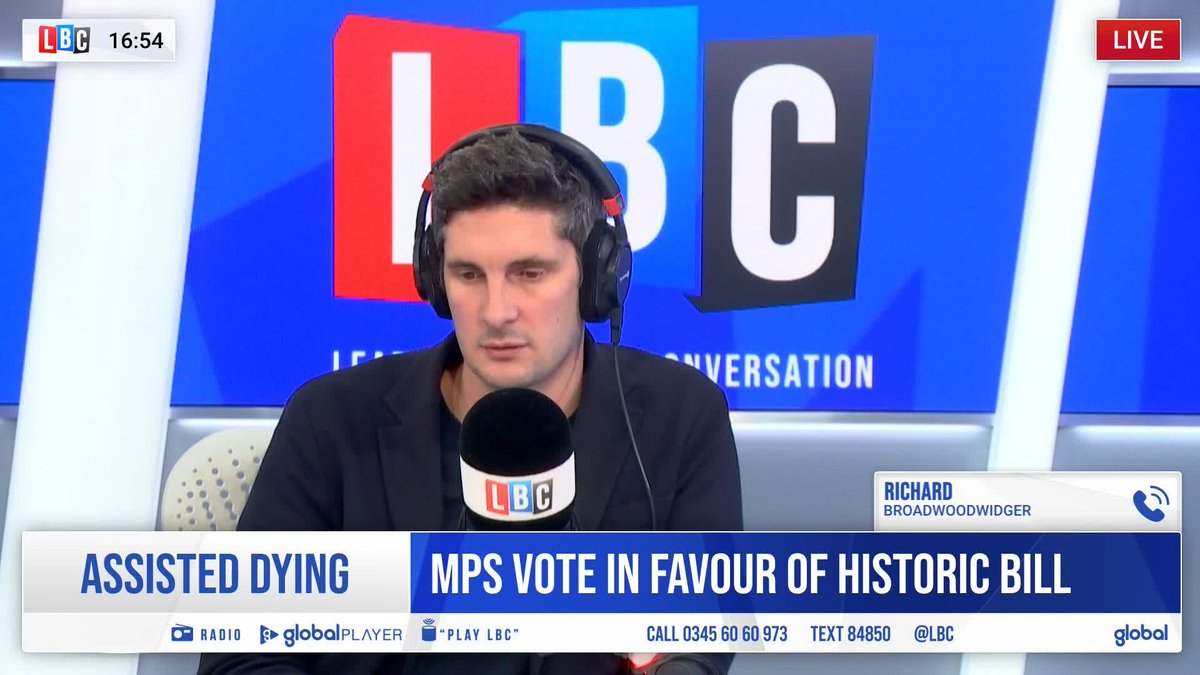 'In God's eyes, you're taking a life. That is murder.' 'People seem to think death is the end. No it isn't - it's the beginning of eternity.' Caller Richard, whose friend was 'healed of terminal cancer by Jesus', tells Tom Swarbrick why he strongly opposes assisted dying.