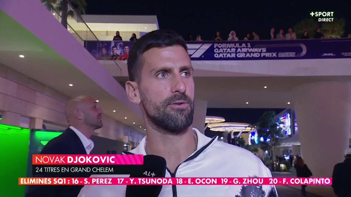 Novak Djokovic est dans le paddock du #QatarGP 🤩🎾 #F1