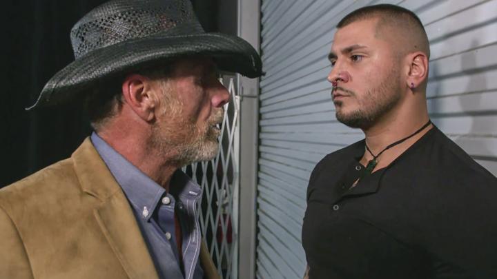 Chaos backstage leads to A V A getting knocked down and Shawn Michaels confronting •𝕸𝕯𝕶•. #WWENXT