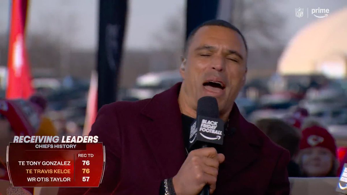 "If he dunks it, I will pay that fine!" Tony Gonzalez wants to see Travis Kelce do his celebration if he passes his franchise TD record today! #BlackFridayNFL | Kansas City Chiefs