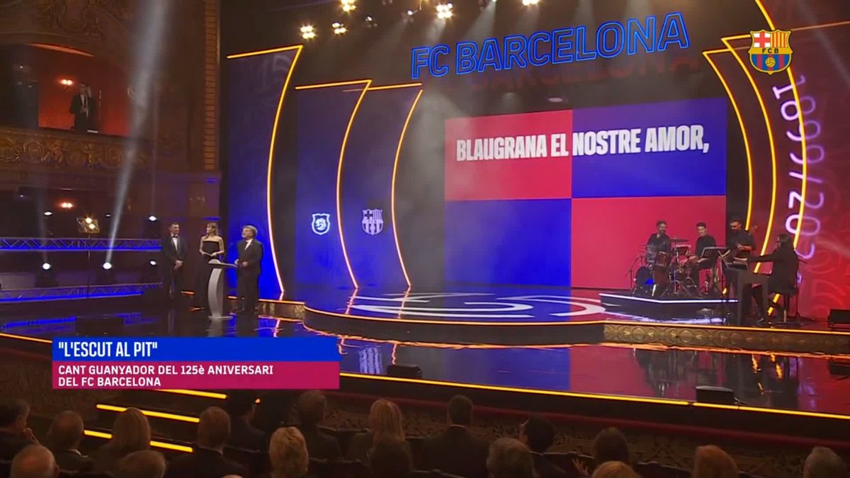El Presidente Joan Laporta Estruch anuncia el "Cant" ganador del 125 aniversario ๐ถ