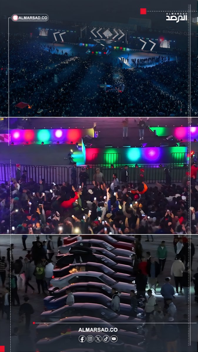 #عدسة_المرصد| أجواء مفعمة بالحيوية والترفيه في اليوم الأول لمهرجان #بنغازي للرياضات الميكانيكية وسط حضور كثيف لحوالي 70 ألف زائر لمشاهدة العروض وخاصة السيارات الكلاسيكية . #ليبيا #المرصد