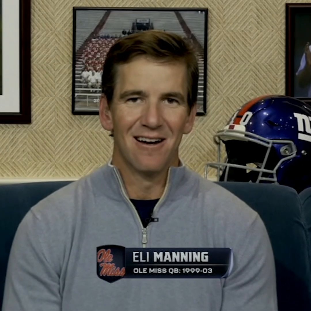 .Eli Manning congratulates Jaxson Dart on breaking his Ole Miss Football passing yards record 👏