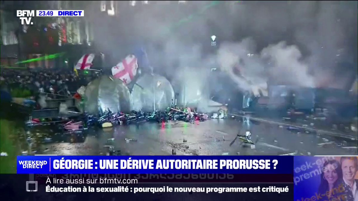 Géorgie: nouvelle soirée de manifestation à Tbilissi après la décision du gouvernement de suspendre les négociations d'entrée dans l'Union européenne