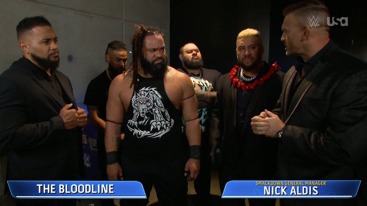 “Everyone is banned from ringside...” Nick Aldis’ just banned the The Bloodline from ringside tonight, but will they follow his orders? 👀 #SmackDown
