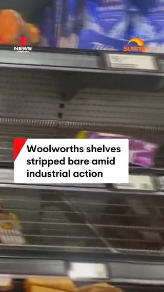 Shelves at some Woolworths stores have been stripped bare after warehouse workers walked off the job, demanding for higher wages and better safety practices. #7NEWS