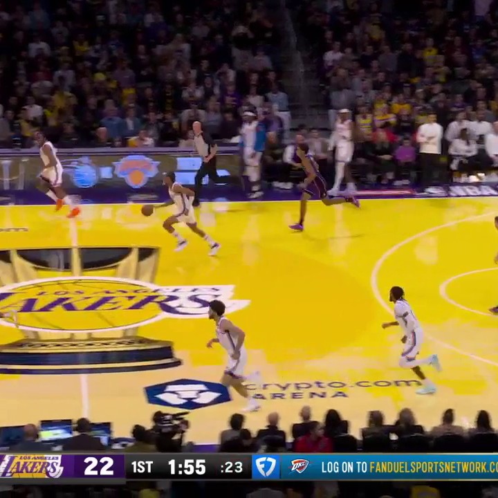 What a block from Hartenstein. (He went to the locker room after this fall but he’s back on the bench.)
