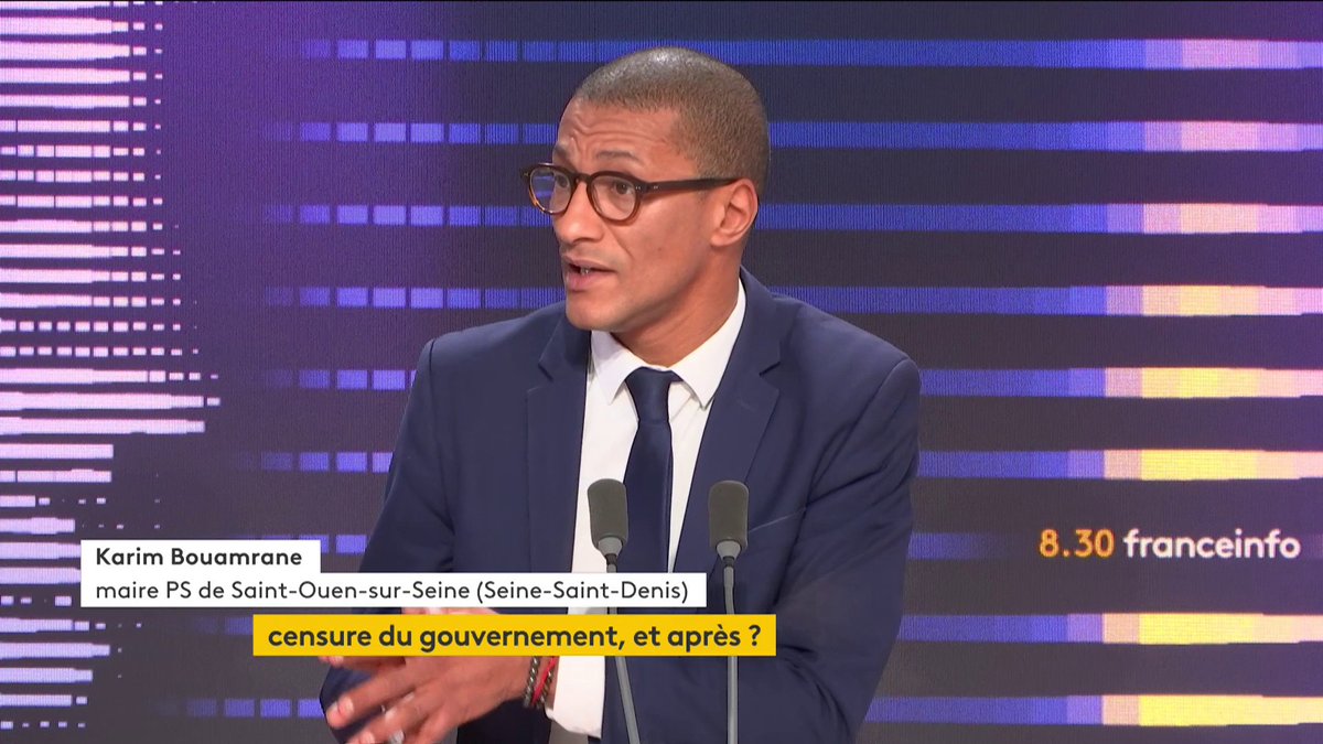 Qui à Matignon ? : "Il faut un gouvernement de sages, dit technique, totalement affranchi d'un calendrier politique partisan", estime le maire socialiste Karim Bouamrane. #8h30franceinfo