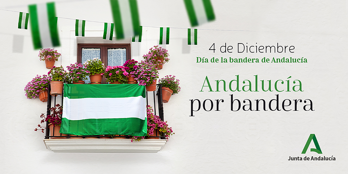 Este #4D colguemos de nuestro balcón la bandera del esfuerzo, del orgullo, de la alegría y de la solidaridad. 💚 Presumamos orgullosos de nuestra bandera. 🤍 La de todos los andaluces. 💚 La de todos los que llevamos #AndalucíaPorBandera. #DíaDeLaBanderaAND