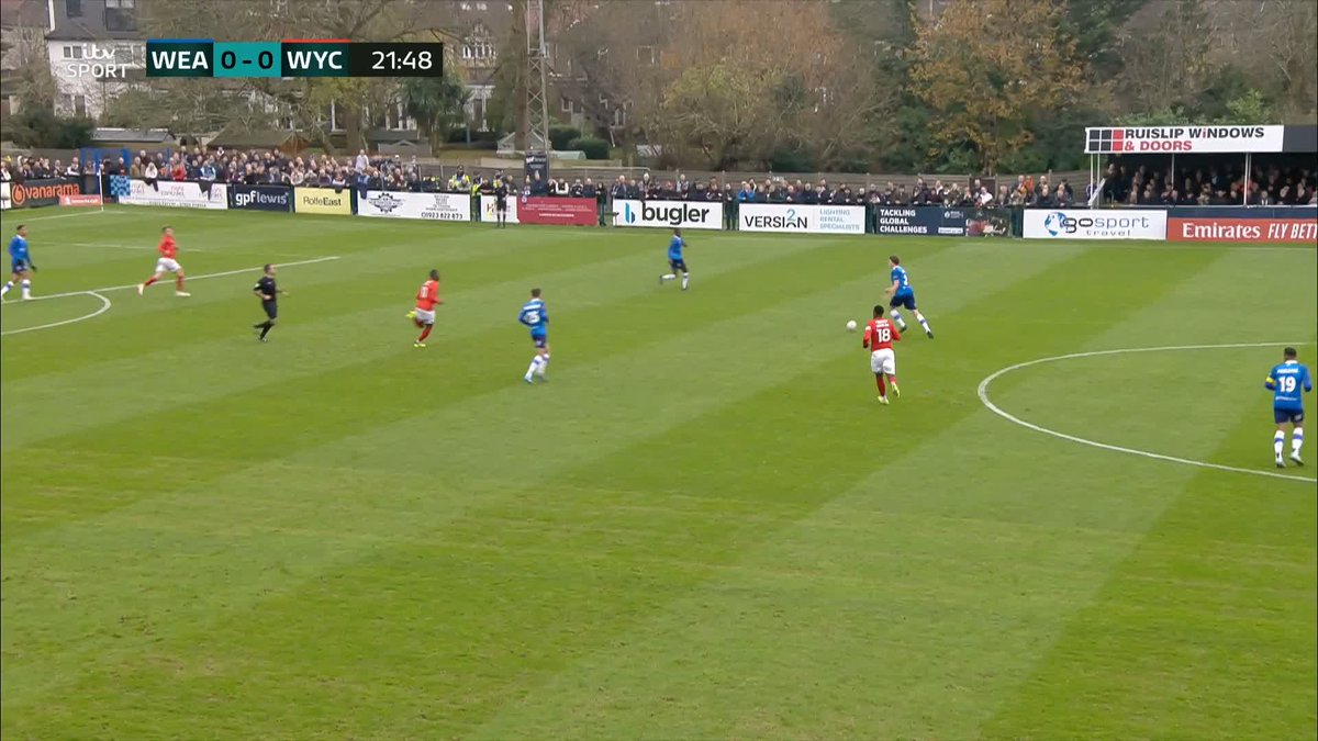 A GOLDEN opportunity squandered for Wealdstone 🫣 A moment to forget for Alex Reid... Emirates FA Cup | #WEAvWYC