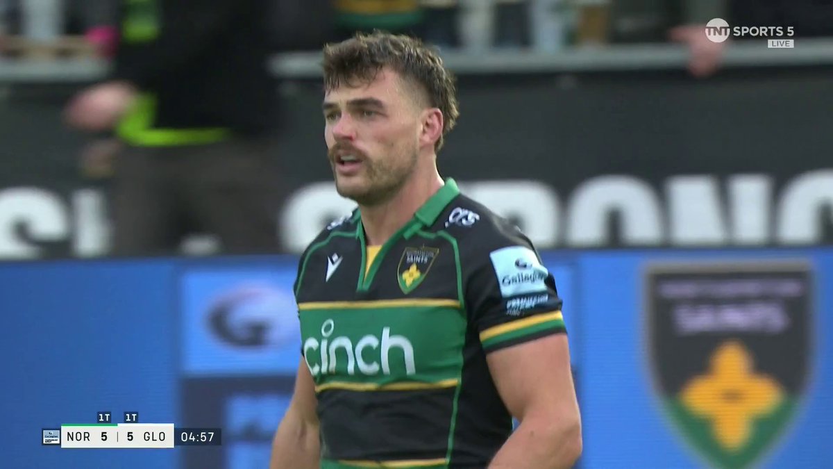 INDIVIDUAL BRILLIANCE 💥 George Furbank strikes back for Northampton Saints 😇 to grab them the lead 🏉 #GallagherPrem | #NORvGLO