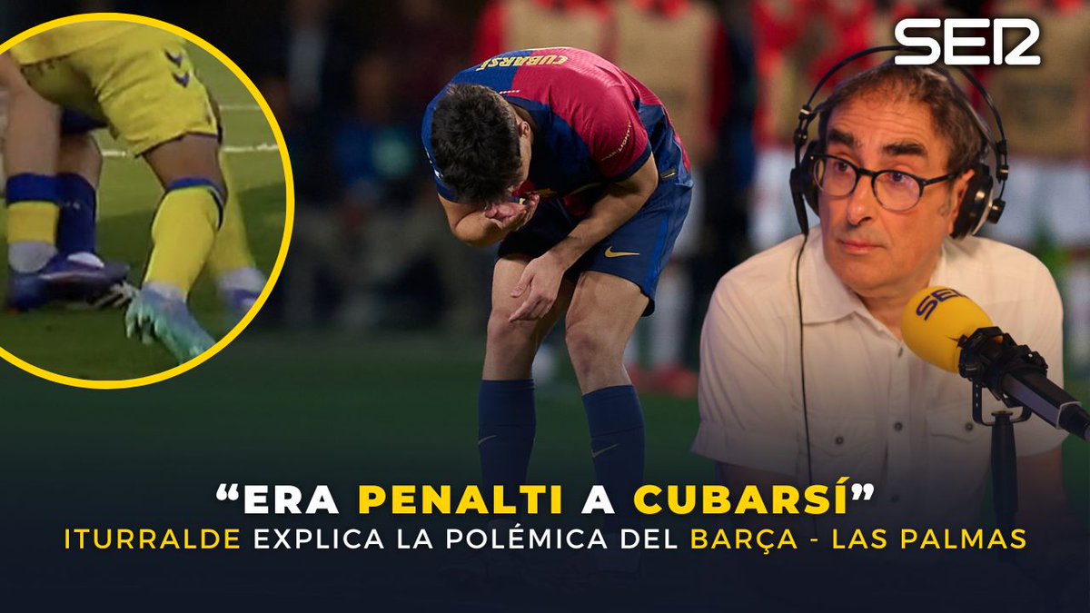 ⚠😳 "Era PENALTI sobre #Cubarsí" 🗣️@itu_Edu explica la polémica jugada en los minutos finales del #BarçaLasPalmas que el árbitro no pitó...