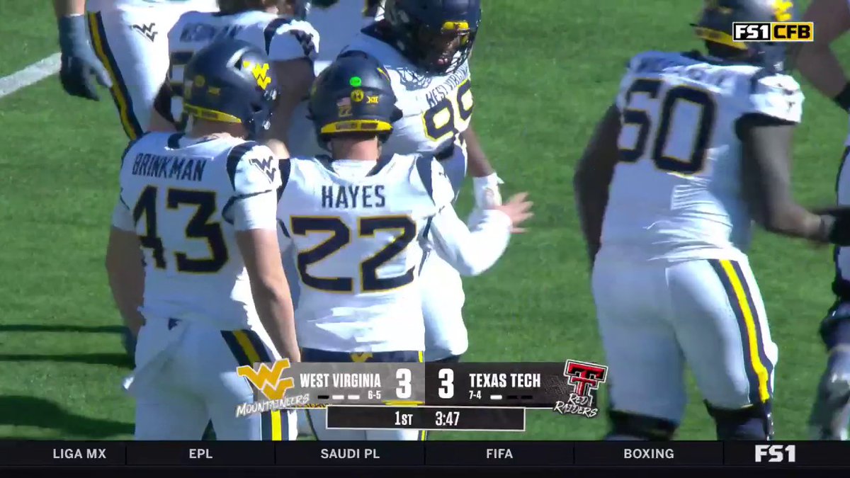 GOOD from 52 yards! 🎯 West Virginia Football