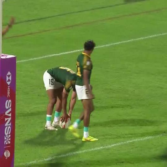 The Springbok Sevens beat France on golden point to top Men's Pool A 🇿🇦🔝 #HSBCSVNS | #HSBCSVNSDXB