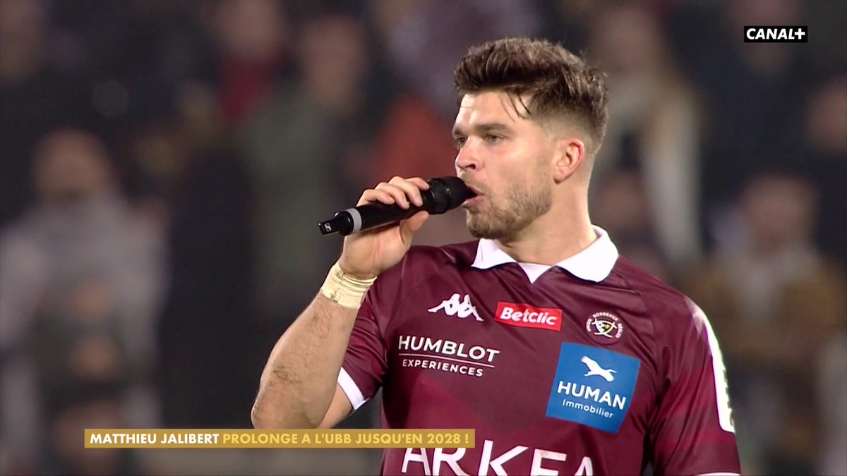 Matthieu Jalibert annonce sa prolongation aux supporters de l'Union Bordeaux Bègles 🤩 Matthieu Jalibert ✍️