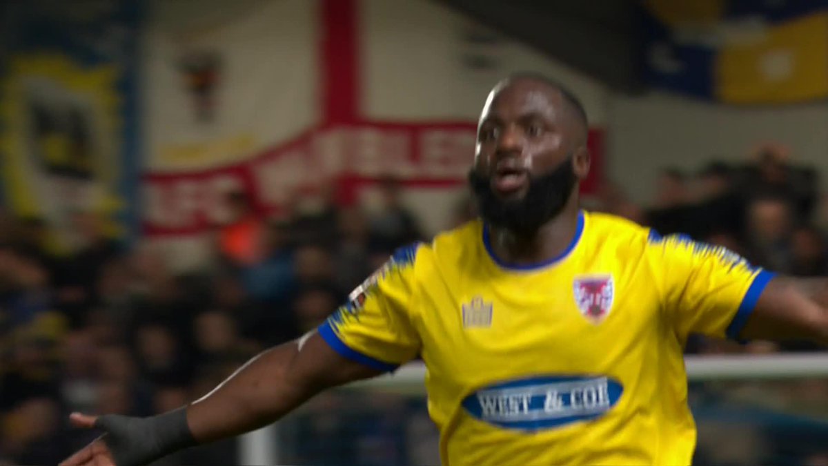 Junior Morias knows how to hit them 💥 The Dagenham & Redbridge man with a moment of magic ✨ #EmiratesFACup