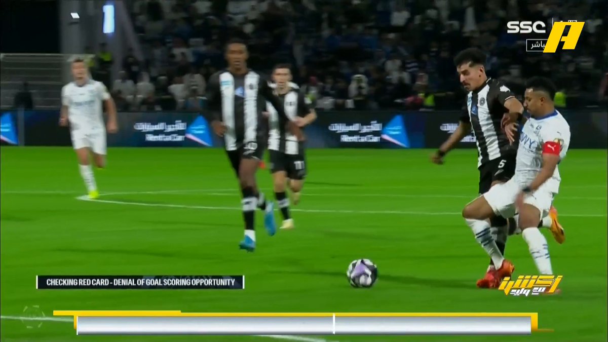 محمد فودة: - د 58 طرد نادر الشراري لاعب الشباب صحيح بالبطاقة الصفراء الثانية وليس بالحمراء المباشرة سمير عثمان: لا يوجد مخالفة ويستمر اللعب #أكشن_مع_وليد ⁧ #الهلال_الشباب يعرض الآن على شاشةMBC Action يأتيكم يوميًا الـ11:30 يمكنكم متابعة الحلقة مباشرة