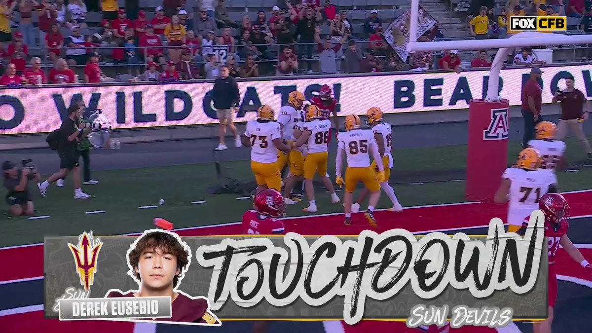 What a way to make your first college reception 🔥 Derek Eusebio takes it to the house for Sun Devil Football 🔱