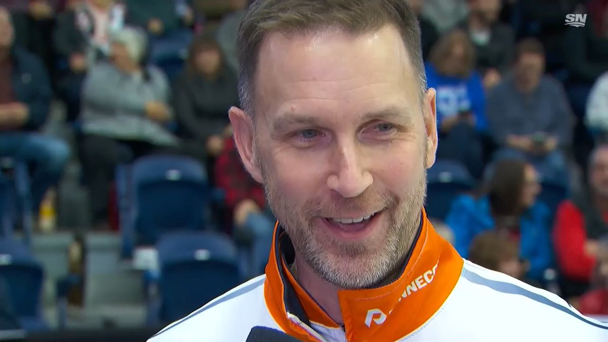 Gushue on the 🎤 after the quarterfinal of the KIOTI National. All the love to the fans. 🫶🏻 #GSOC #curling #LetsRock