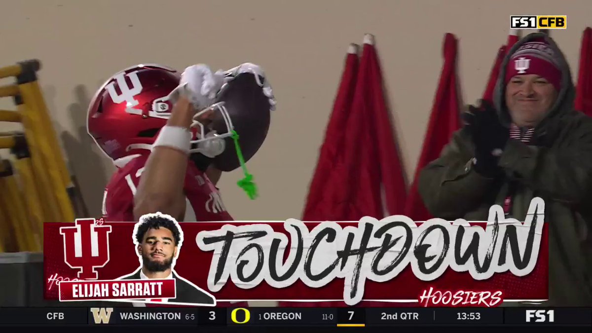 NOBODY'S STOPPING ELIJAH SARRATT 🔥 ALL the way down for an Indiana Football TD!