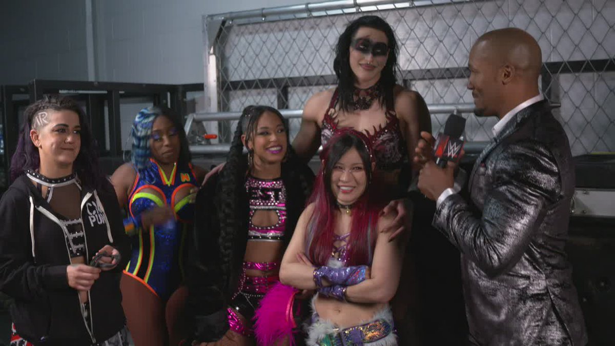 EXCLUSIVE: Rhea Ripley, Bayley, IYO SKY, Bianca Belair and Naomi reflect on their individual goals and celebrate Naomi’s birthday after their massive #WarGames victory! 🔥🔥🔥 #SurvivorSeries