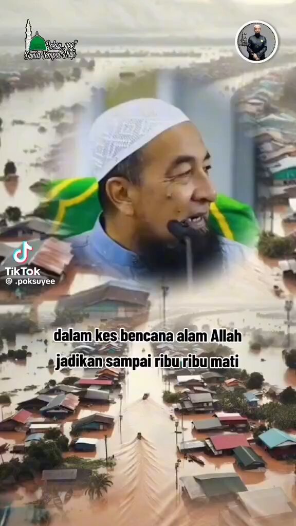 Tu diaaa‼️ Ustaz Azhar Idrus pon balun.. Maksiat tu dah jadi merata rata secara terang terangan, maka Allah turunkan bencana alam. Pening laa lebai PAH nak spin tang mana lepas ni. Takkan nak lawan Ulama pulok. Mohon komen skekkk Wan Ahmad Fayhsal