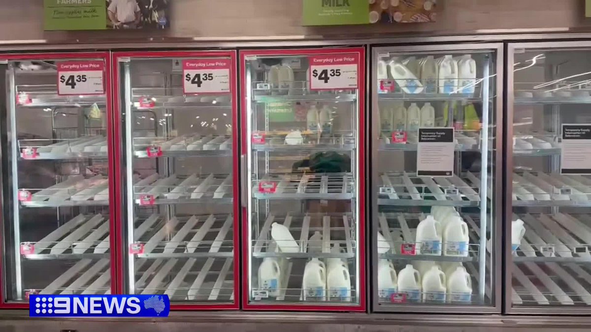 Supermarket giant Woolworths is facing a pre-Christmas crisis as a strike by distribution workers leaves shelves stripped bare. #9News Lana Murphy