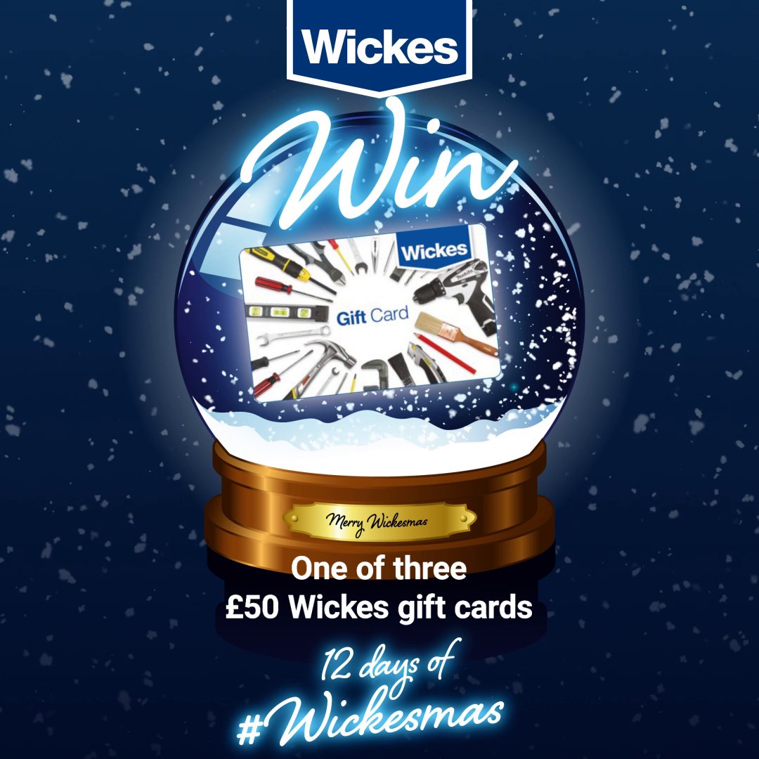 On the first day of Christmas, Wickesmas gave to me… 🎶 The chance to #WIN one of three £50 Wickes gift cards! To enter, follow @wickes like this post and tag a friend below! Remember, the more tags, the more chances you have to win.
