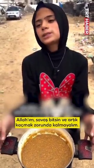 "Allah’ım, savaş bitsin ve artık kaçmak zorunda kalmayalım" 📍Gazze