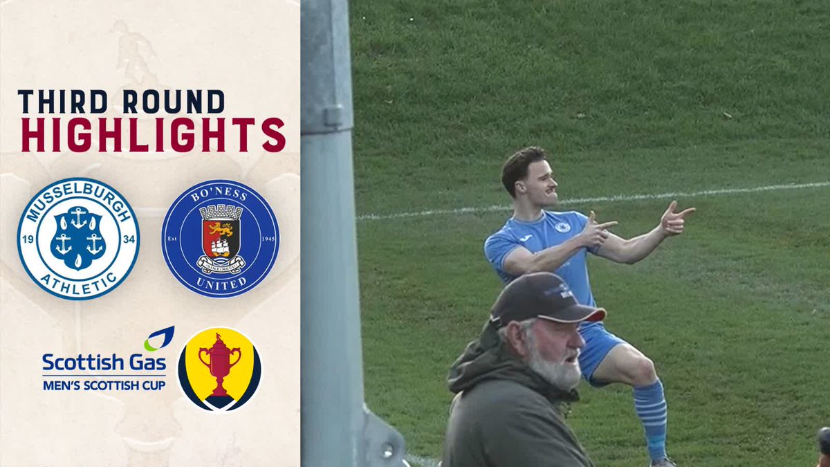 Musselburgh Athletic surged ahead of Bo'ness United in the second half after the sides went in level at the break. The Burgh will be in tomorrow's Fourth Round draw. #ScottishCup