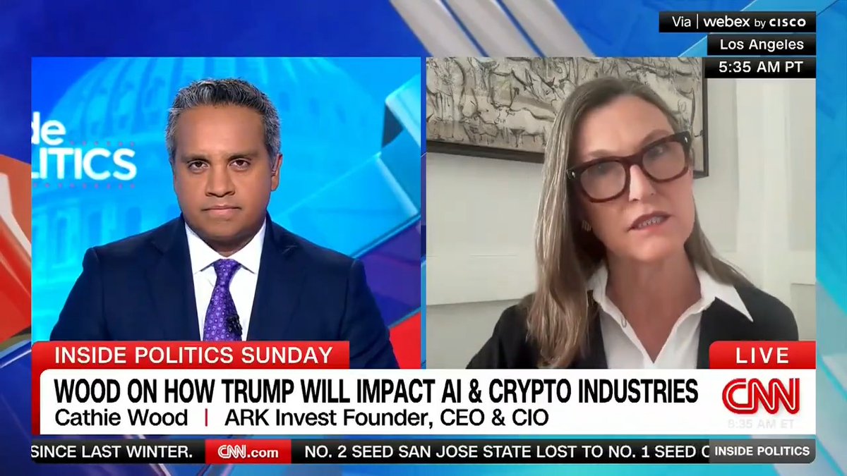 NEW: Elon Musk is suddenly a fixture at Mar-a-Lago, but what will he be like when the Trump administration arrives in Washington? Tesla and SpaceX investor Cathie Wood chats with Manu Raju about the future of Trump's billionaire best friend. #InsidePolitics