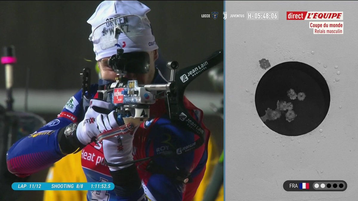 Les Bleus vont aller chercher la victoire en Finlande ! Une petite erreur pour Emilien Jacquelin, qui repart avec 40 secondes d'avance sur Johannes Boe #lequipeBIATHLON