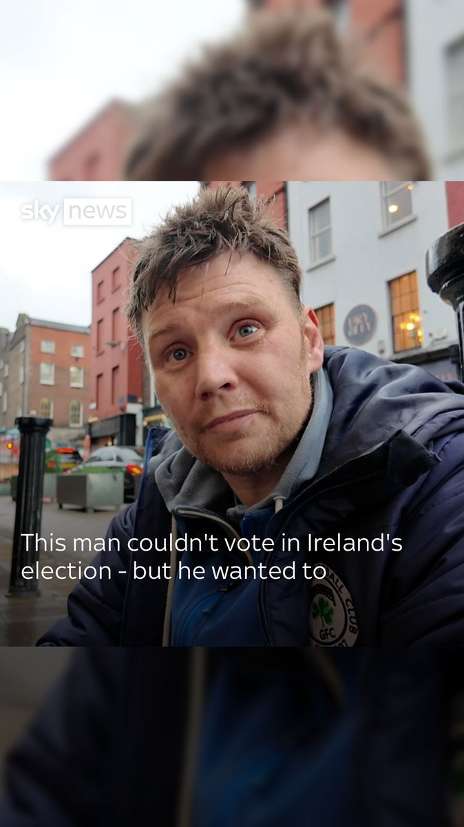 Dean has been homeless on and off since 2009. He told Sky News what issues most concern him and what his message is to politicians as Ireland awaits the results of its election ⬇️