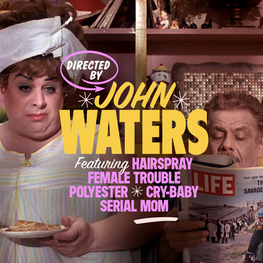 ❤️‍🔥 DIRECTED BY JOHN WATERS ❤️‍🔥 Now playing on Criterion Channel! Get lost in the bizarre, grotesque, and subversive world of cinema's "Pope of Trash" with this collection of gleefully perverse and wickedly funny films. Watch FEMALE TROUBLE, HAIRSPRAY, CRY-BABY, CECIL B. DEMENTED, and more!