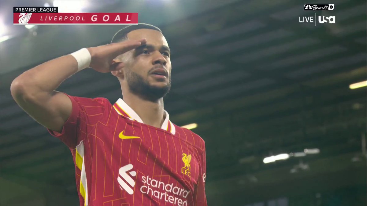 LIVERPOOL LEAD. ANFIELD ERUPTS. IT'S CODY GAKPO WITH THE BREAKTHROUGH. 📺 USA Network | #LIVMCI