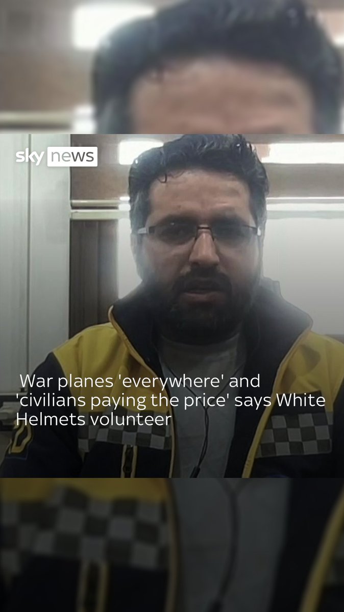 Ismail Alabdullah, a Syrian White Helmets volunteer, told Sky News that war planes are 'everywhere' in the country as government and rebel forces clash.