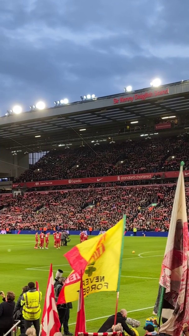 You'll Never Walk Alone. Liverpool supporters sing it loud and proud at Anfield.