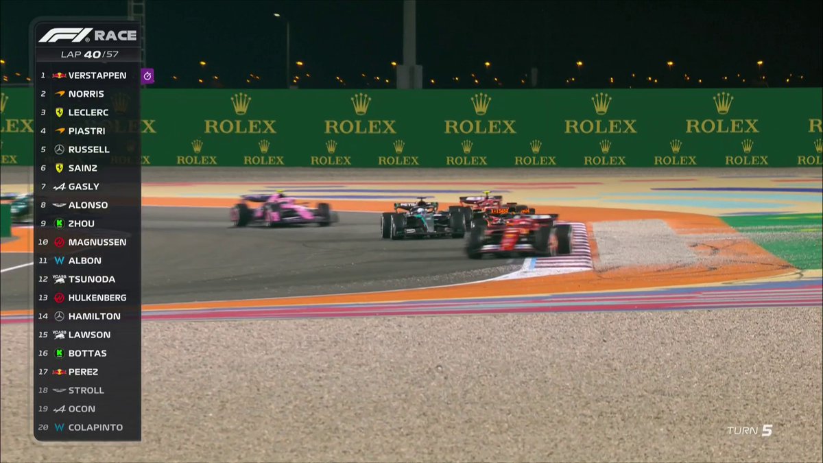 An action packed restart sees ANOTHER safety car 😲 Sergio Perez and Nico Hulkenberg are the latest cars out in Qatar ❌