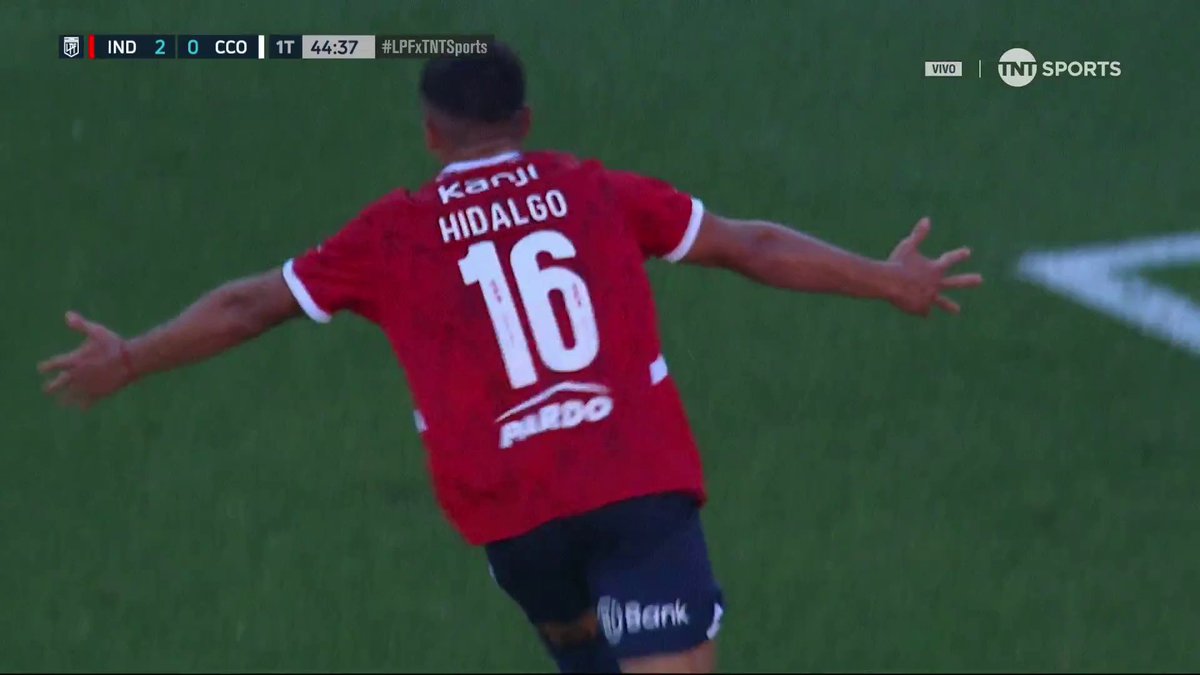 El primer gol de Santiago Hidalgo en la Primera de #Independiente ❤️ #TodoRojo 🔴