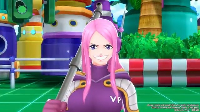 New Character ■Egghead Jewelry Bonney Blue Element / Defender Protect Treasure with "Age Skewer", which inflicts Capture Block! "Issogoooood!!!" recovers the user's HP and gives them a random effect! Buff up for battle! #BountyRush #ONEPIECE